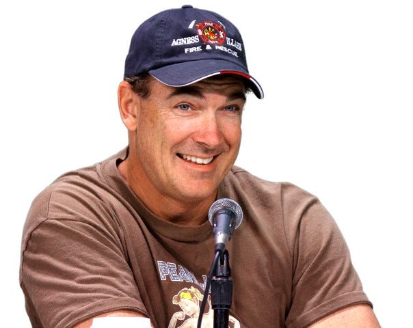 Patrick Warburton is seen in this file photo. When The Log caught up with Warburton he was sporting a GITMO shirt. Warburton recently visited the United States Naval Hospital at Guantanamo Bay as part of a USO tour.