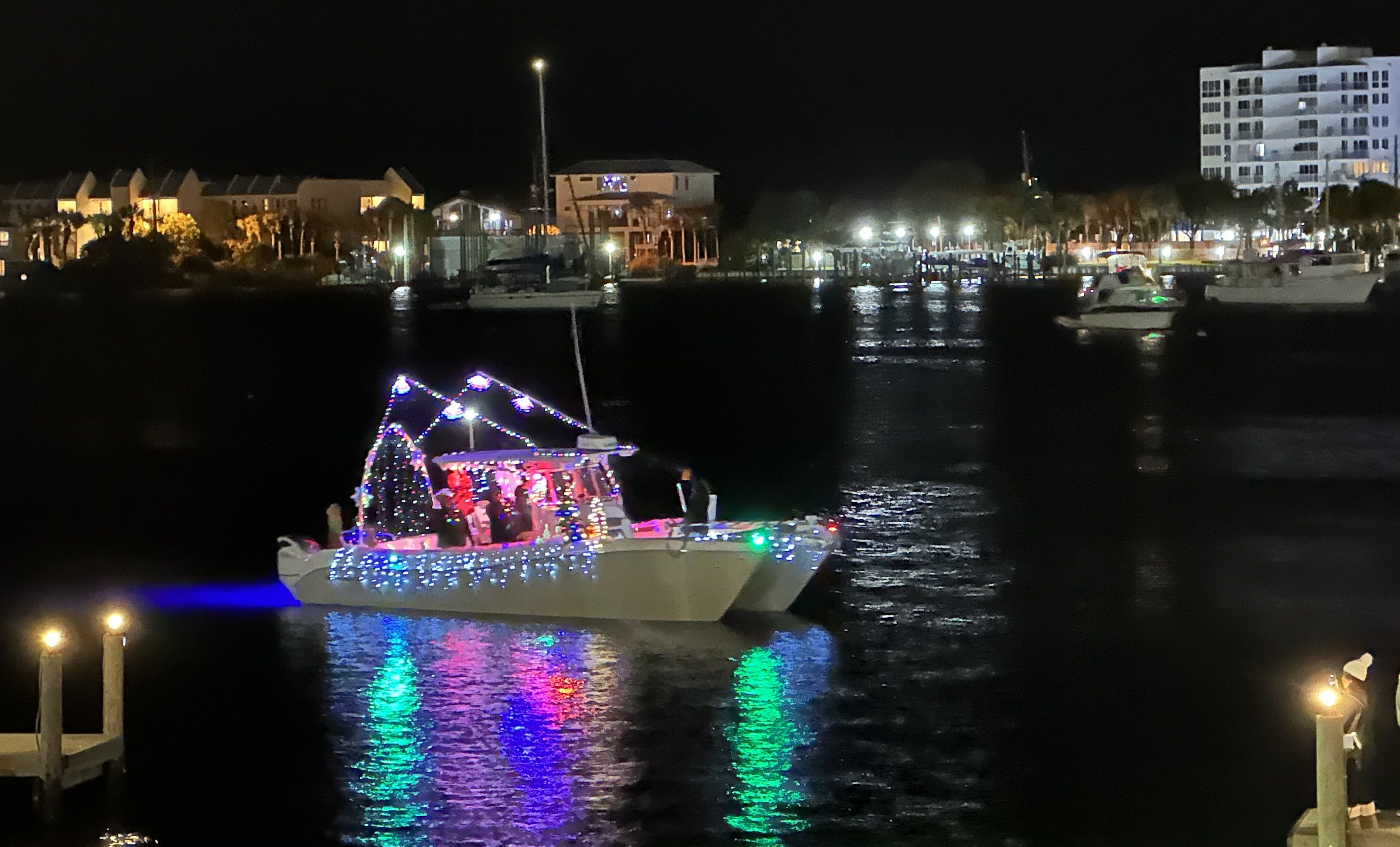 Nearly 40 boats participated in the 37th annual Holiday on the Harbor Boat Parade sponsored by the Destin History and Fishing Museum on Sunday night.